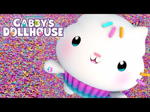 Cakey Cat - &quot;Sprinkle Party&quot; Lyric Video | GABBY&#039;S DOLLHOUSE | Netflix